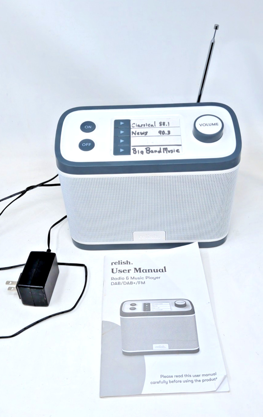 Relish - Simple Portable FM Radio and MP3 Music Player for Seniors, Elderly